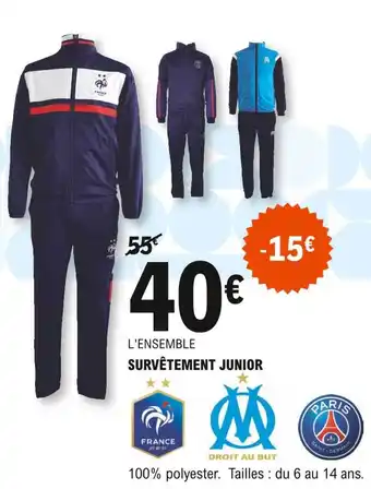 E.Leclerc Survêtement junior offre