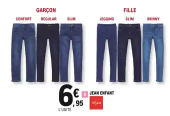 E.Leclerc Jean enfant tissaia offre