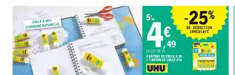 E.Leclerc 9 bâtons de colle 8.2g + 1 bâton de colle 21 g offre
