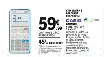 E.Leclerc Calculatrice graphique graph35+eii casio offre