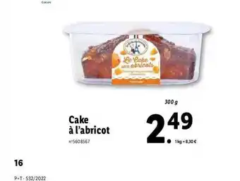 Lidl Cake à l'abricot offre