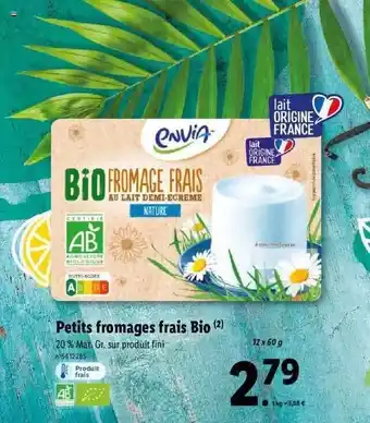 Lidl Petits fromages frais bio envia offre