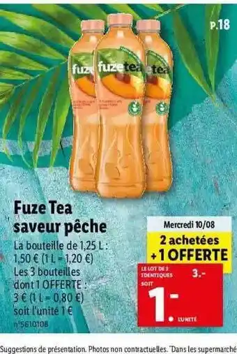 Fuze tea saveur pêche
