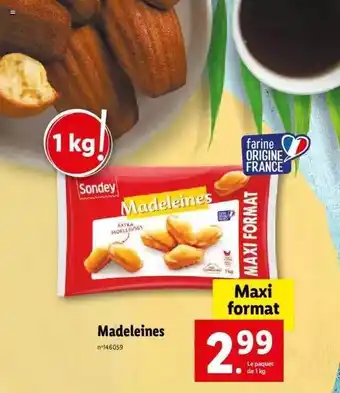 Lidl Madeleines sondey offre