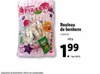 Lidl Rouleau de bonbons offre