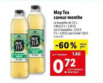 Lidl May tea saveur menthe offre
