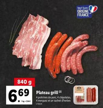Lidl Plateau grill offre