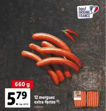 Lidl 12 merguez extra-fortes offre