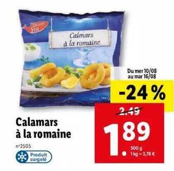 Lidl Calamars à la romaine offre