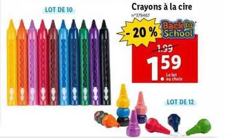 Lidl Crayons à la cire offre