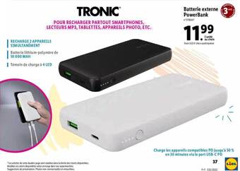 Lidl Batterie externe powerbank offre