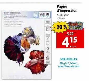 Lidl Papier d'impression offre