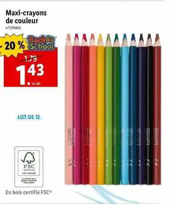 Lidl Maxi-crayons de couleur offre