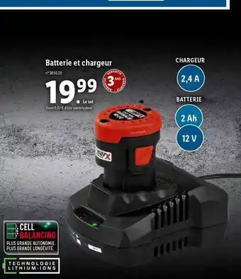Lidl Batterie et chargeur offre