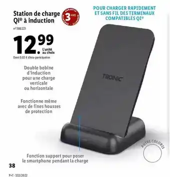 Lidl Station de charge qi à induction offre