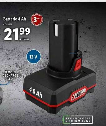 Lidl Batterie 4 ah offre