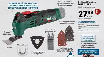Lidl Outil mltifonction sans fil 12 v parkside offre