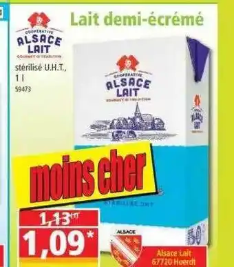 Norma Lait demi-écrémé alsace lait offre