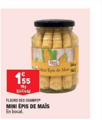 Fleurs des champs mini épis de maïs