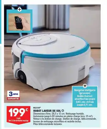 ALDI Robot laveur de sol medion offre