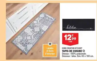 ALDI Tapis de cuisine home creation kitchen offre