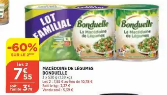 Bi1 Macédoine de légumes bonduelle offre