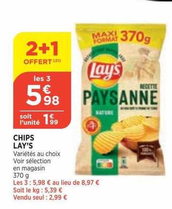 Bi1 Chips lay's offre