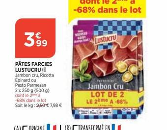 Bi1 Pâtes farcies lustucru offre