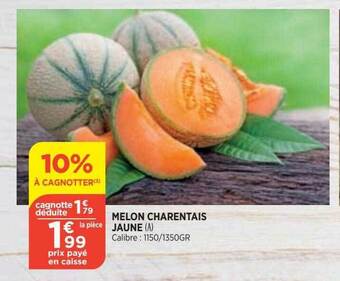 Bi1 Melon charentais jaune offre