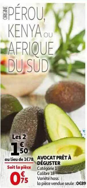 Auchan Avocat prêt à déguster offre