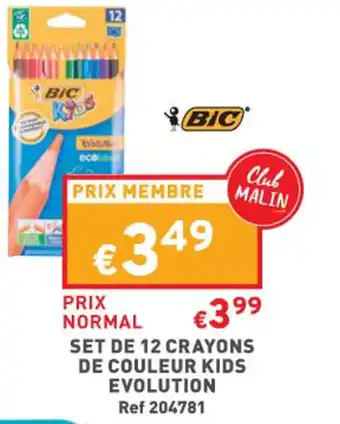 Trafic Set de 12 crayons de couleur kids evolution offre