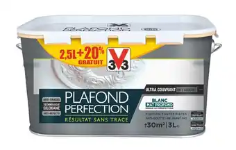 Leroy Merlin PEINTURE PLAFOND PERFECTION BLANC MAT 2,5 L + 20 % GRATUIT offre