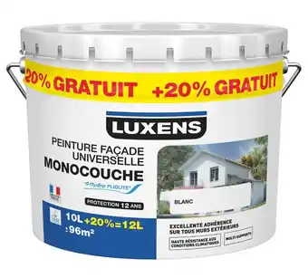 PEINTURE FAÇADE 10 L + 20 % GRATUIT
