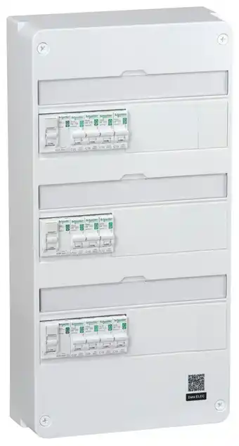 TABLEAU ÉLECTRIQUE ÉQUIPÉ ET PRÉCÂBLÉ 3 RANGÉES T3/T4