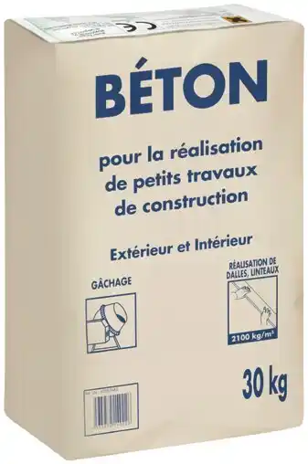 Promo BETON PRET A L EMPLOI 30 KG chez Leroy Merlin