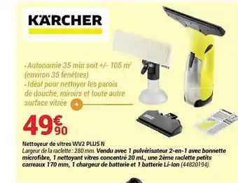 Bricorama Nettoyeur de vitres wv2 plus n kärcher offre