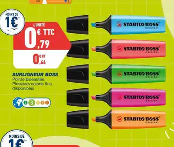 Bureau Vallée Stabilio surligneur boss offre