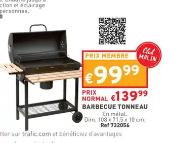 Trafic Barbecue tonneau offre