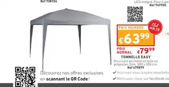 Trafic Tonnelle Easy offre