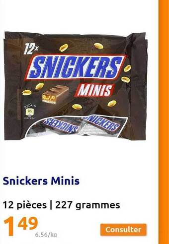 Action Snickers minis offre