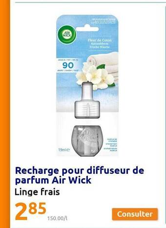 Action Recharge pour diffuseur de parfum air wick offre