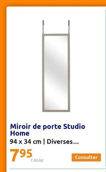 Action Miroir de porte studio home offre