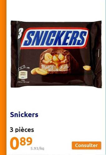 Action Snickers offre