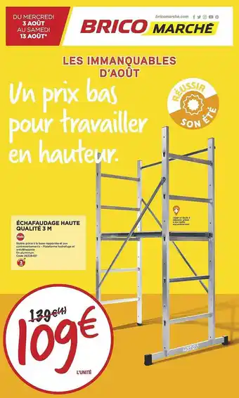 Bricomarché Échafaudage haute qualité 3m offre