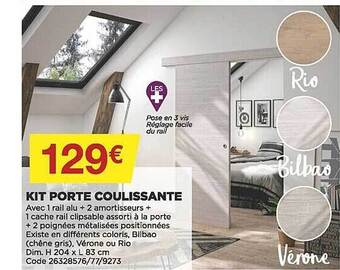 Bricomarché Kit porte coulissante offre