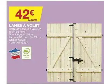 Bricomarché Lames à volet offre