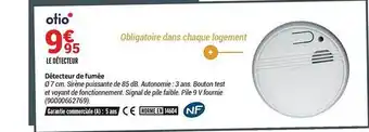 Bricorama Détecteur de fumée otio offre
