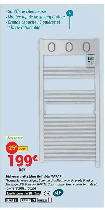 Bricorama Sèche-serviette à inertie marapi sauter offre