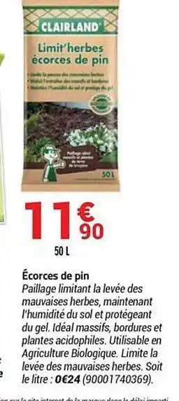Écorces de pin clairland