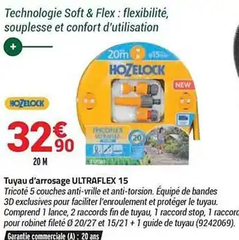 Tuyau d'arrosage ultraflex 15 hozelock